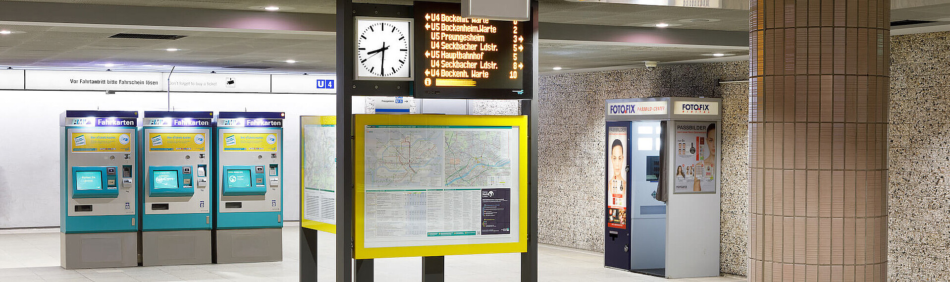 Unterirdische Station Konstablerwache in Frankfurt am Main.