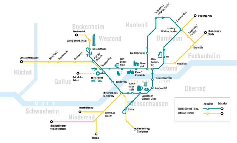 Streckenplan Ebbelwei-Expreß