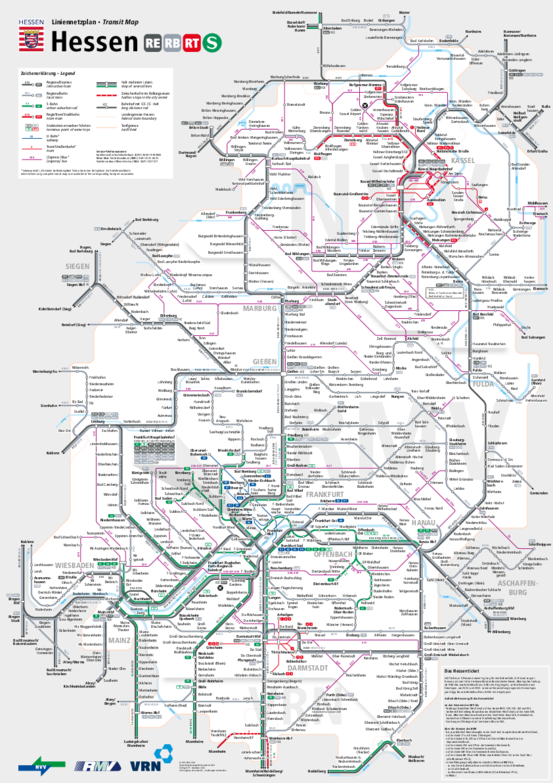 Regionale Schienenverbindungen Hessen 2025